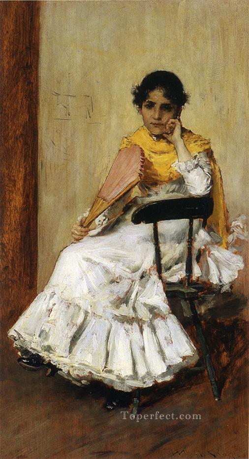 A Spanish Girl aka Portrait of Mrs Chase in Spanish Dress William Merritt Chase Oil Paintings